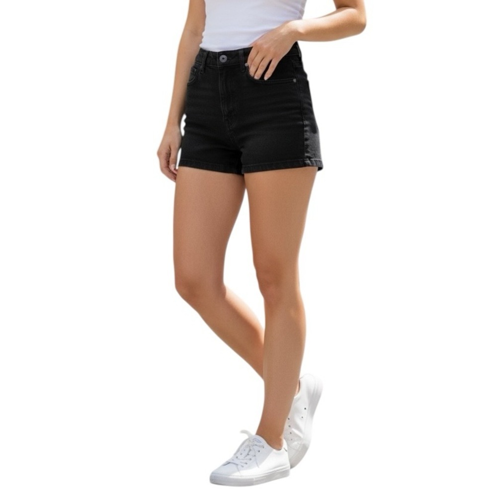 American Eagle Black Super Hi-Rise Shortie Shorts Size 0 or W26